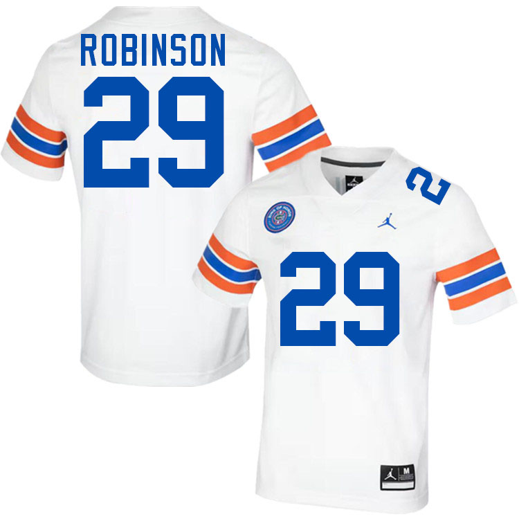 #29 Jaden Robinson Gators Jersey,Florida Gators College Football Jerseys Stitched-Throwback White